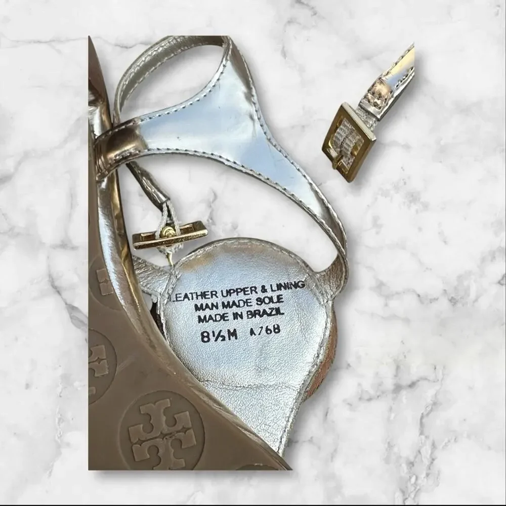 Tory Burch Gold Women's Heel Sandals size 8.5 Women’s